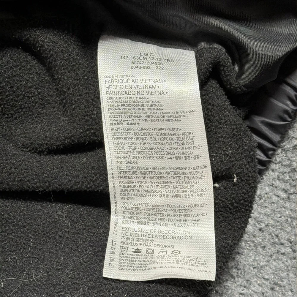 Nike 3Brand Puffer Jacket Kids Large‎ Black Orange Russell Wilson Hooded